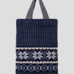 COMME des GARÇONS SHIRT (Men) Jacquard Knit Bag Live Free – Grey