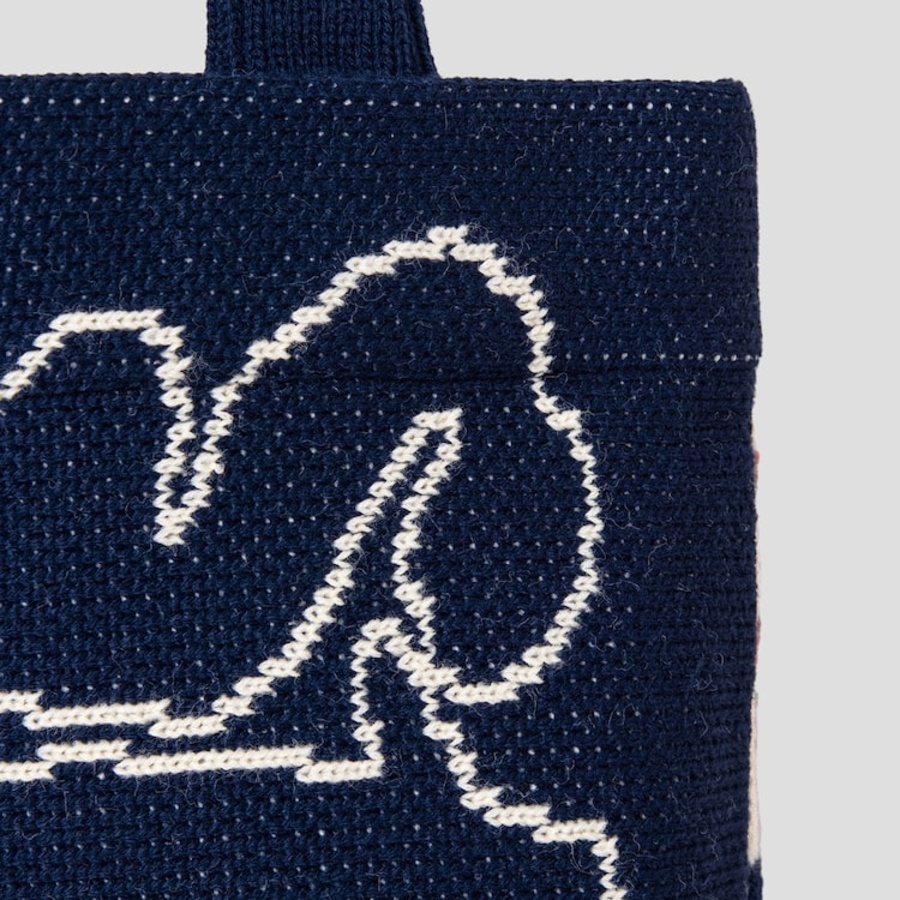 COMME des GARÇONS SHIRT (Men) Jacquard Knit Bag Strong Will – Navy