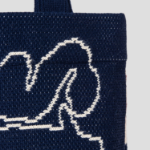 COMME des GARÇONS SHIRT (Men) Jacquard Knit Bag Strong Will – Navy