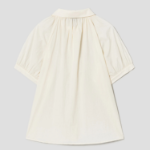 8 seconds Short Sleeve Shirring Blouse — Ivory