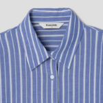 8 seconds Stripe Pattern Summer Shirt — Blue
