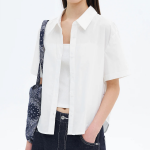 8 seconds Basic Cotton Short Sleeve Shirt — White