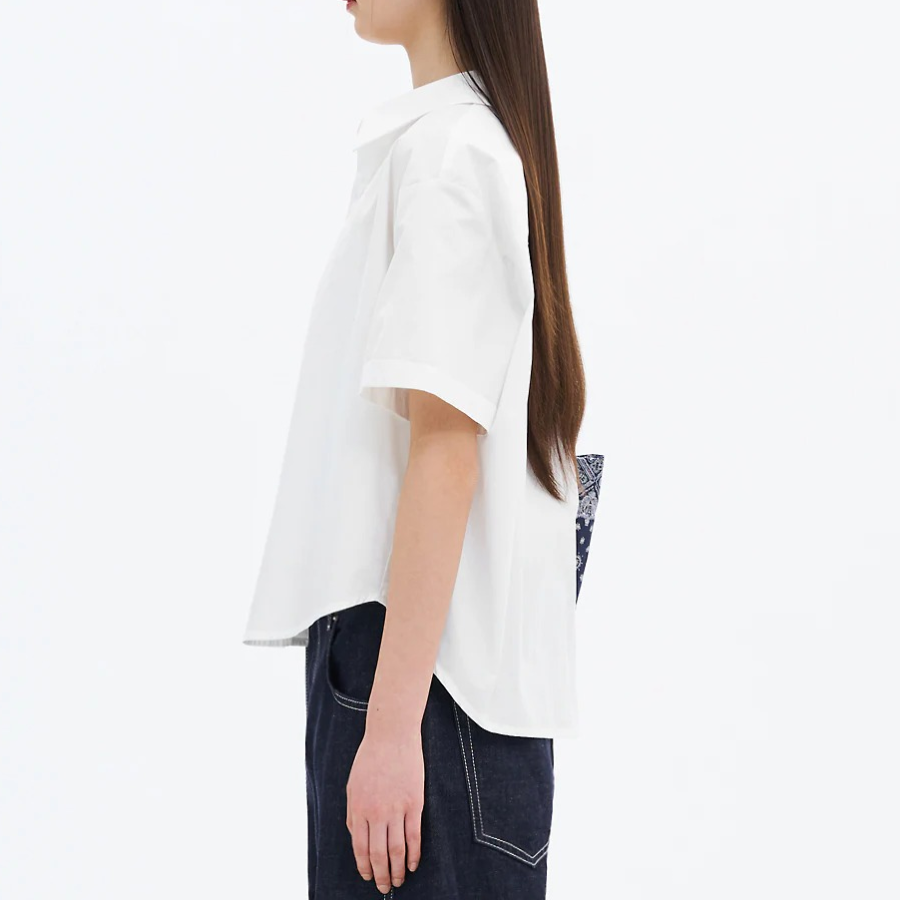 8 seconds Basic Cotton Short Sleeve Shirt — White