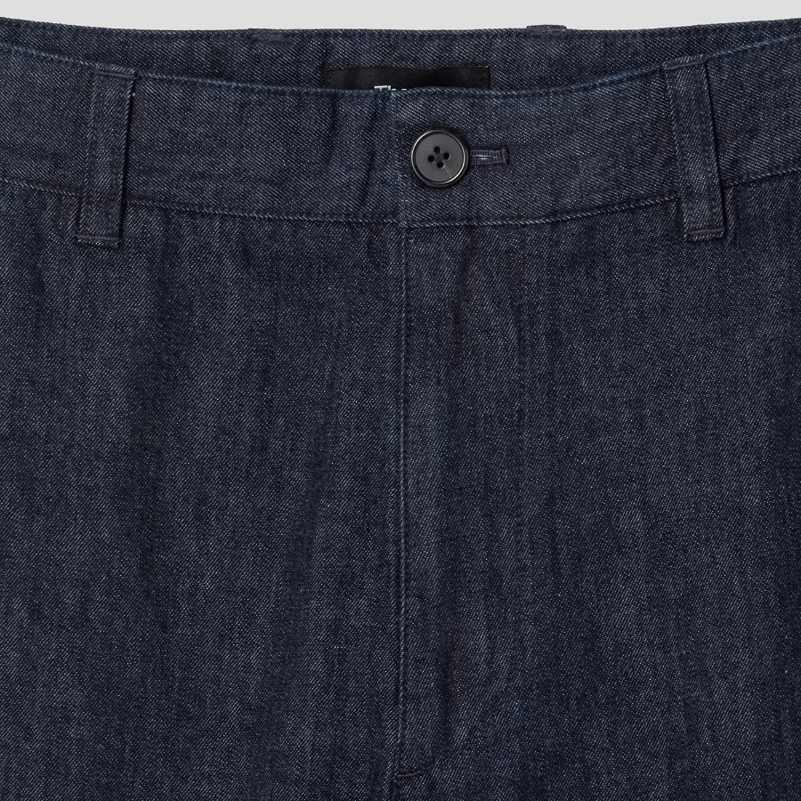 Theory Men Summer Denim Standard Chino Pants - Dark Wash