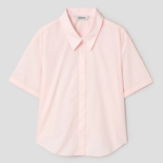 8 seconds Basic Cotton Short Sleeve Shirt — Light Pink