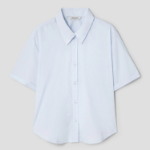 8 seconds Basic Cotton Short Sleeve Shirt — Sky Blue
