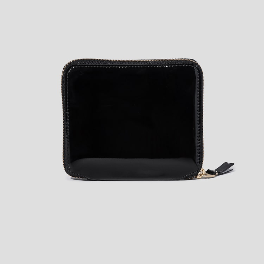 WALLET COMME DES GARCONS (Unisex) Classic Inside Checkerboard Print Half Wallet – Black