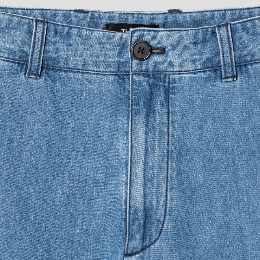 Theory Men Summer Denim Standard Chino Pants - Light Wash