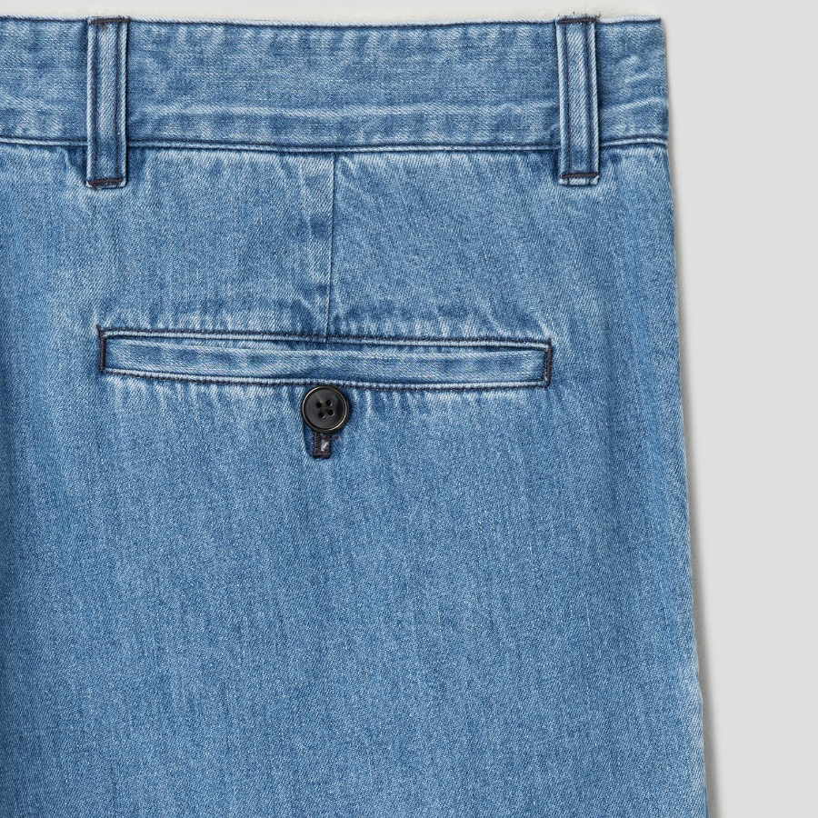 Theory Men Summer Denim Standard Chino Pants - Light Wash