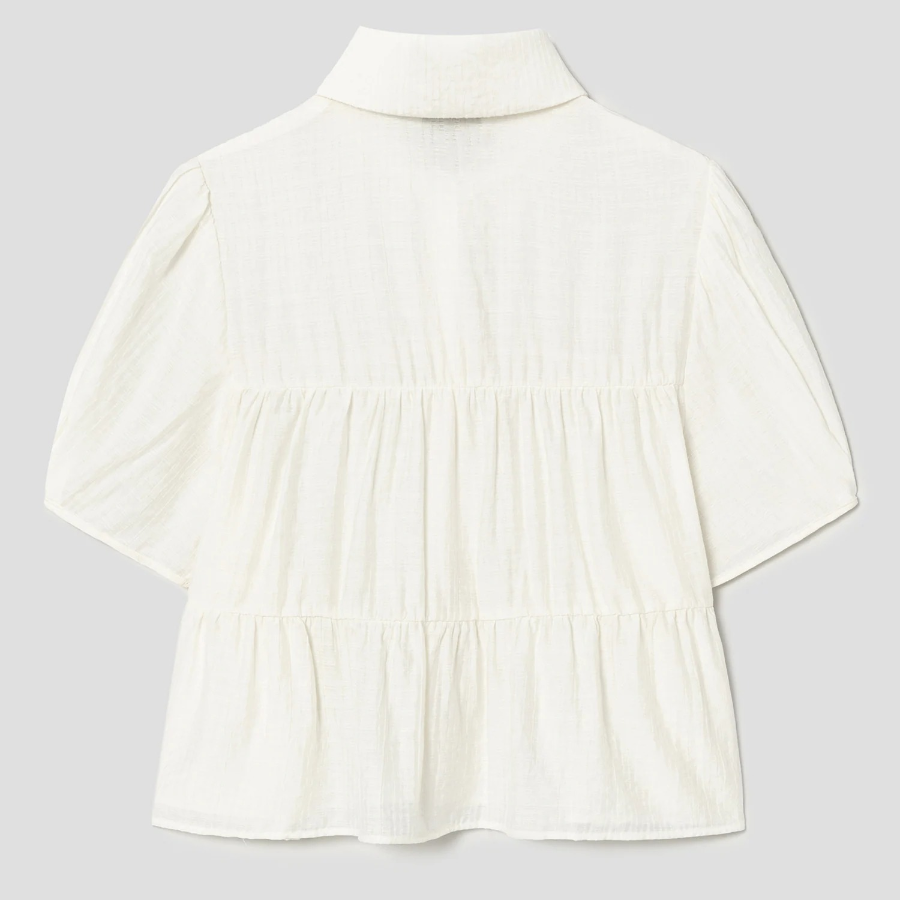 8 seconds Tiered Blouse — Ivory