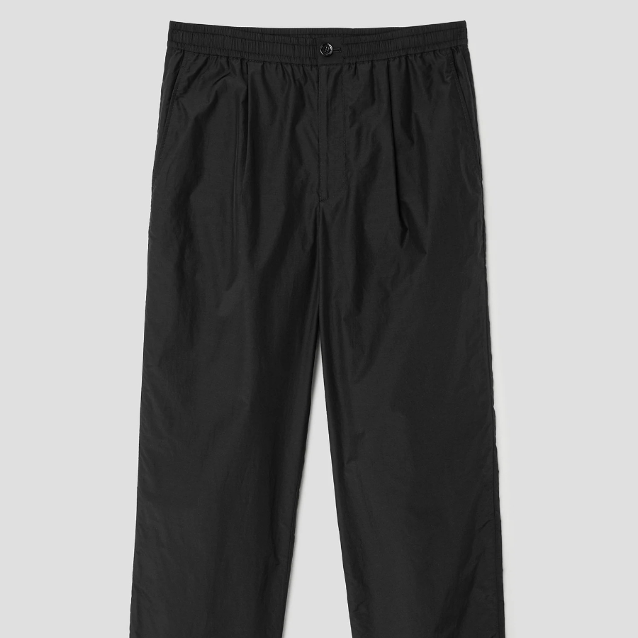 Theory Men Soft Lawn Pleated Pants - Black