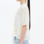 8 seconds Crinkle Tie Short Sleeve Blouse — Ivory