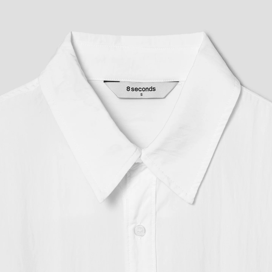 8 seconds Unbalance Summer Shirt — White