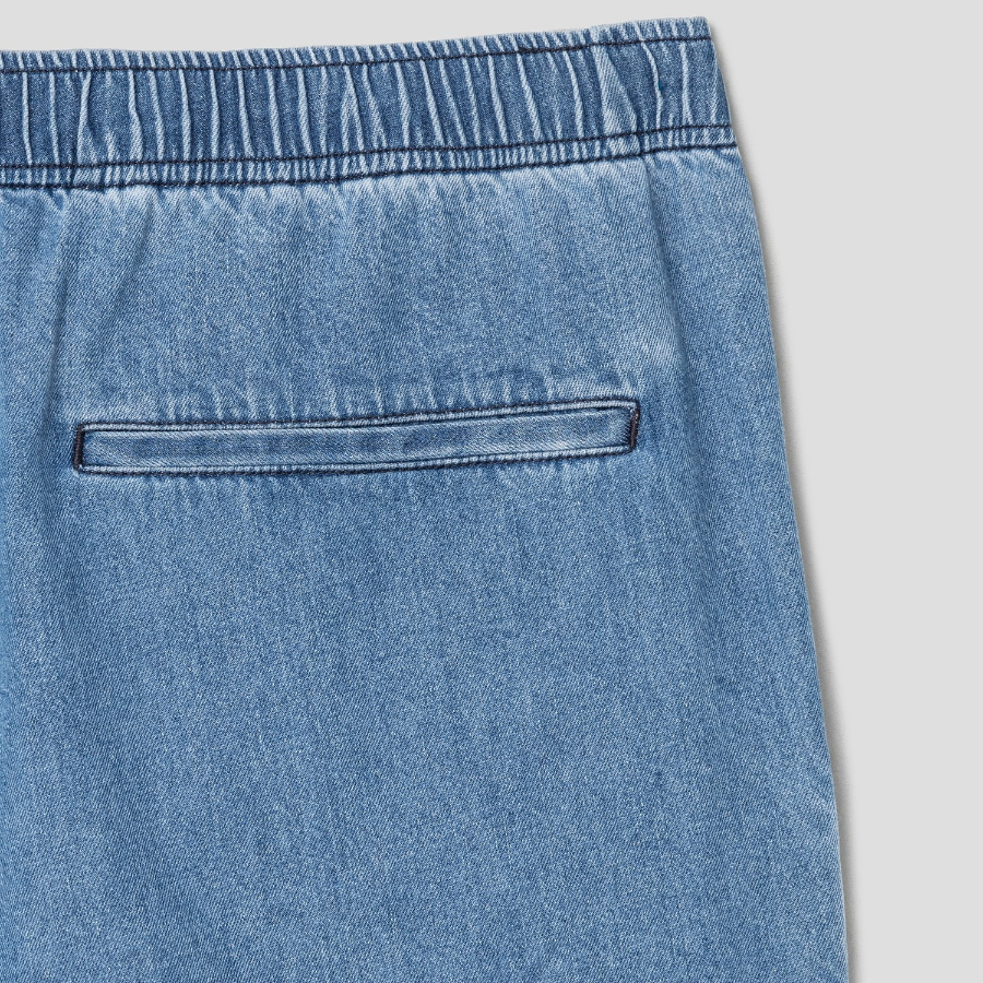 Theory Men Summer Denim Easy Shorts - Light Wash