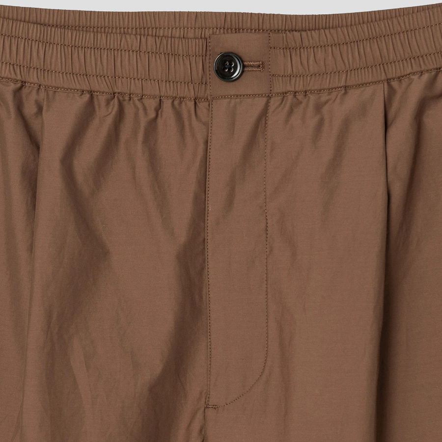 Theory Men Soft Lawn Pleated Pants - Deep Tobacco