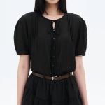 8 seconds Sheer Blouse — Black