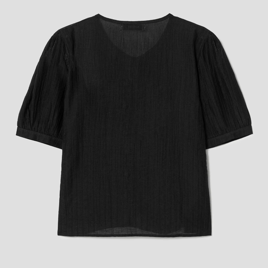 8 seconds Sheer Blouse — Black