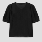 8 seconds Sheer Blouse — Black
