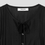 8 seconds Sheer Blouse — Black