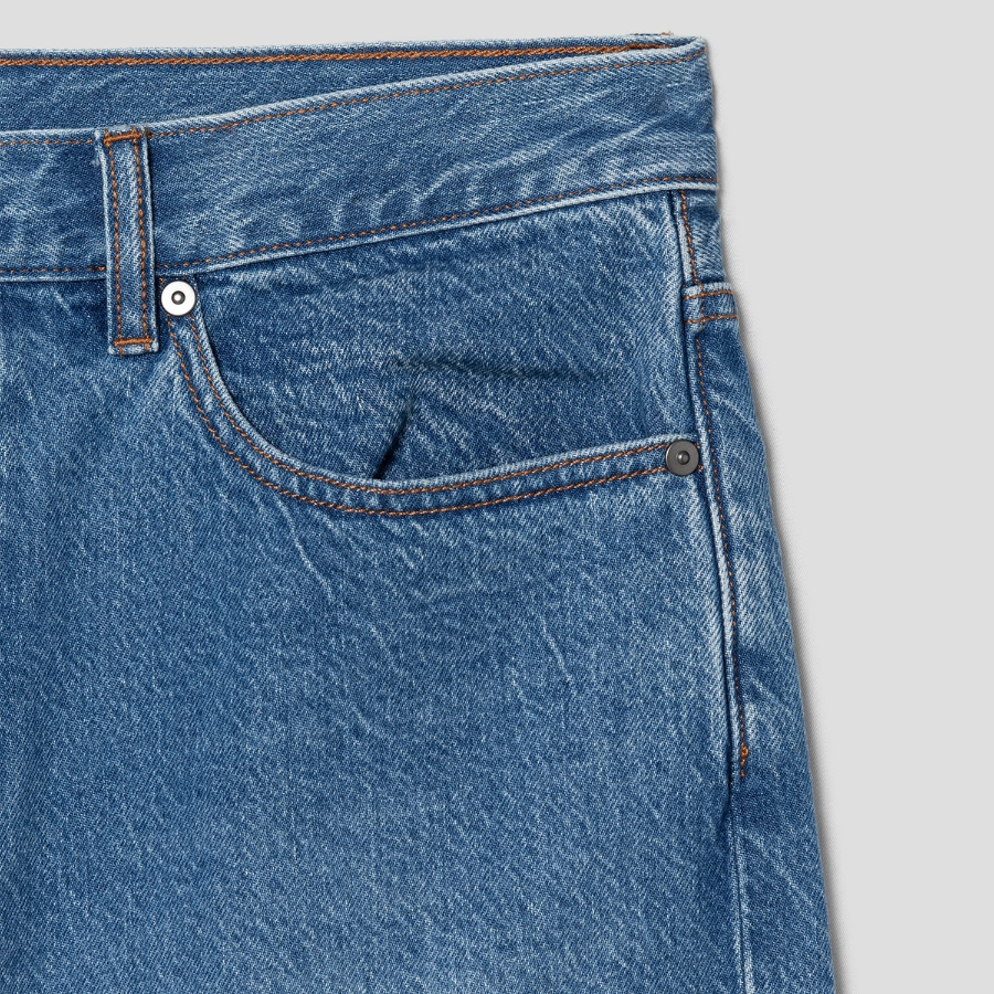 Theory Men Cotton Denim Laurence Shorts - New Med Wash