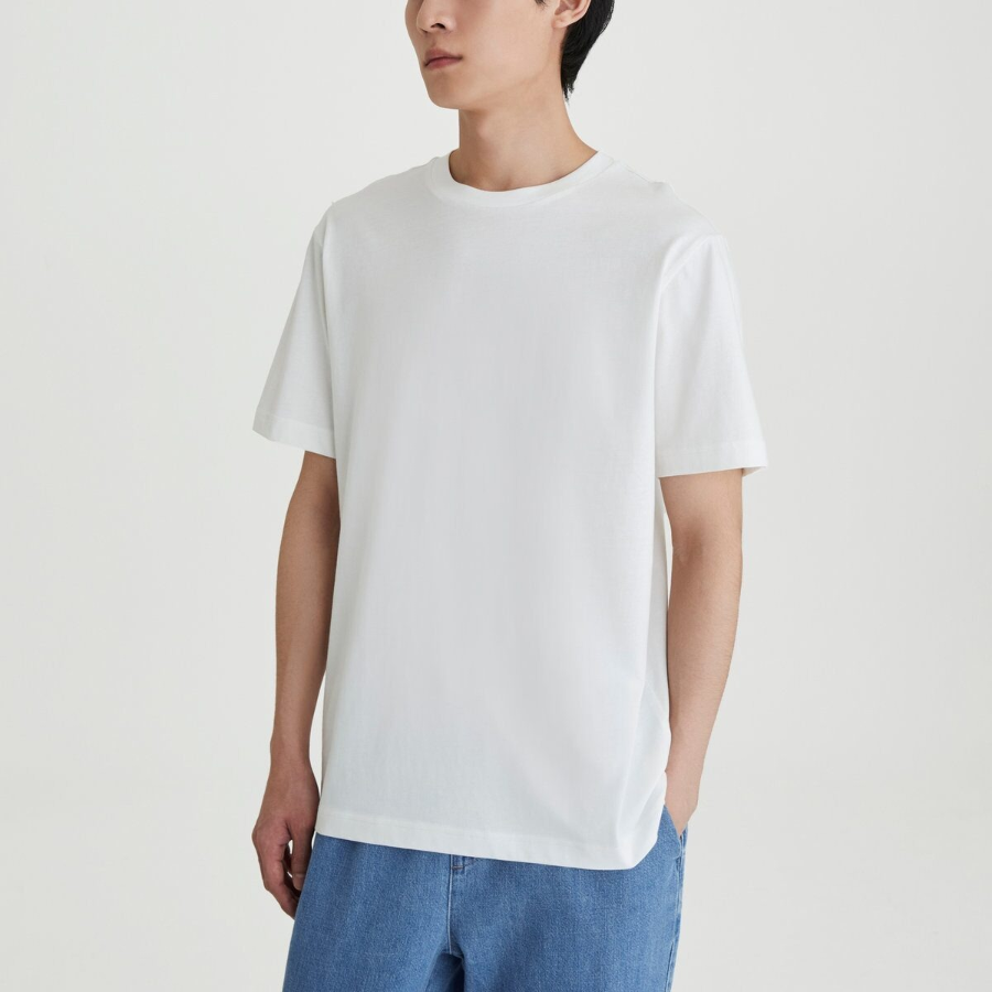 JAJU Smart Cotton Short Sleeve T-Shirt – White