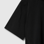 JAJU Square Texture Loose Fit T-Shirt – Black