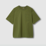 JAJU Square-Texture Loose Fit T-Shirt – Khaki