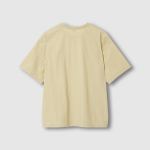 JAJU Square-Texture Loose Fit T-Shirt – Beige