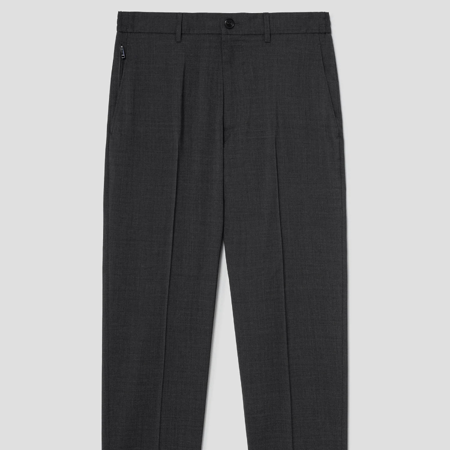 Theory Men Motion Wool Curtis Pant - Charcoal Melange
