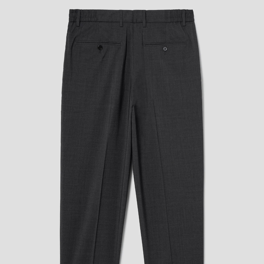 Theory Men Motion Wool Curtis Pant - Charcoal Melange
