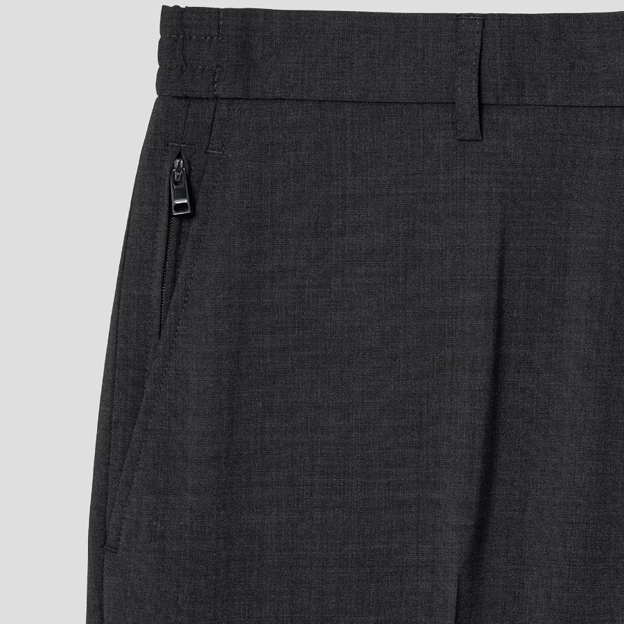 Theory Men Motion Wool Curtis Pant - Charcoal Melange