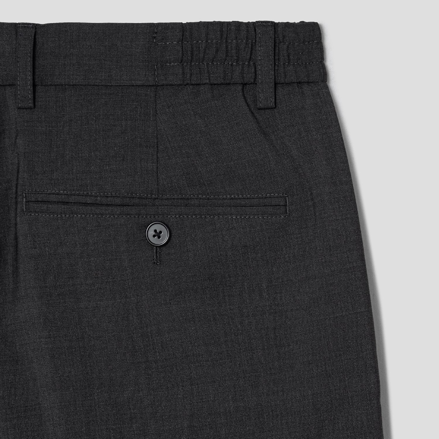 Theory Men Motion Wool Curtis Pant - Charcoal Melange