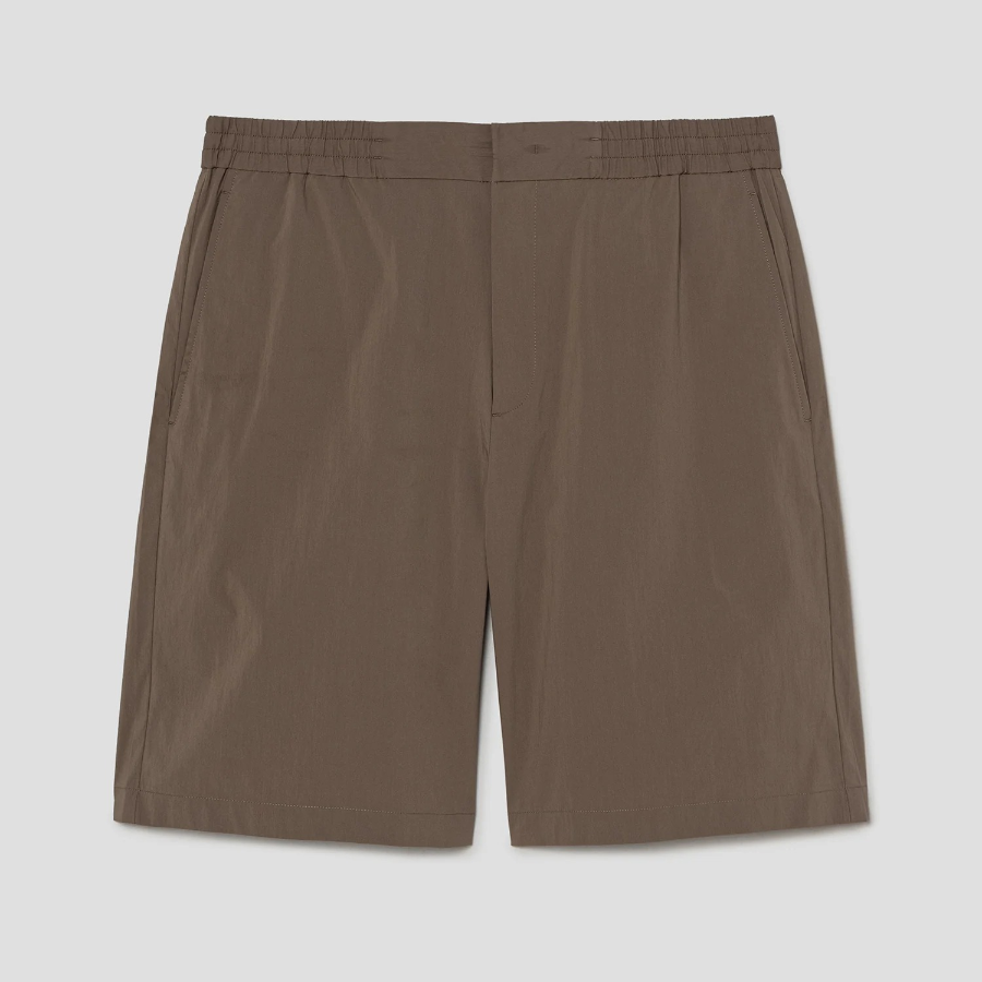 Theory Men Perform Poplin Curtis Short - Walnut