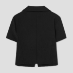 8 seconds Wrinkle Ribbon Blouse — Black