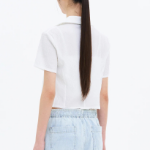 8 seconds Wrinkle Ribbon Blouse — White