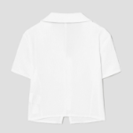8 seconds Wrinkle Ribbon Blouse — White
