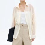 8 seconds Sheer Long Sleeve Shirt — Yellow