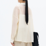 8 seconds Sheer Long Sleeve Shirt — Yellow