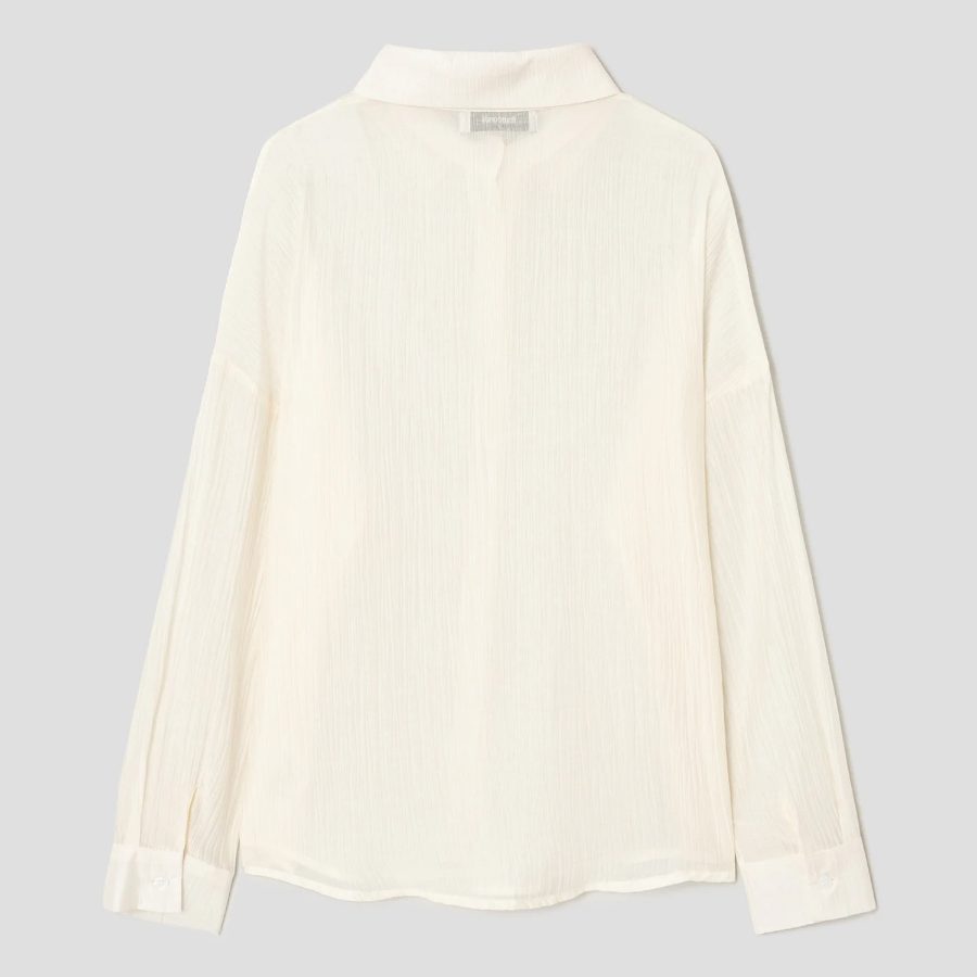 8 seconds Sheer Long Sleeve Shirt — Yellow