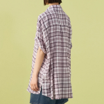 8 seconds Check Short Sleeve Shirt — Light Pink