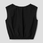 8 seconds Balloon Hem Sleeveless Blouse — Black