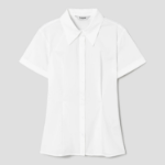 8 seconds Wrinkle Free Slim Fit Short Sleeve Shirt — White