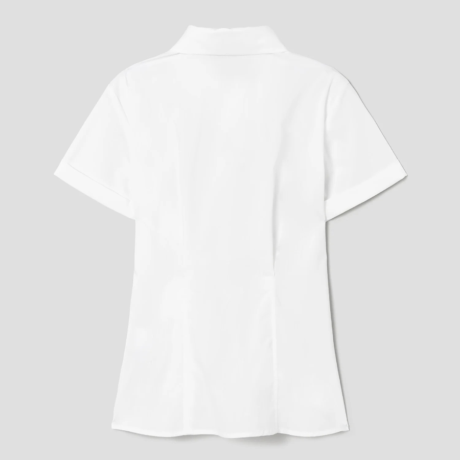 8 seconds Wrinkle Free Slim Fit Short Sleeve Shirt — White
