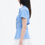 8 seconds Wrinkle Free Slim Fit Short Sleeve Shirt — Blue