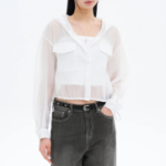 8 seconds Hood Long Sleeve Shirt — White