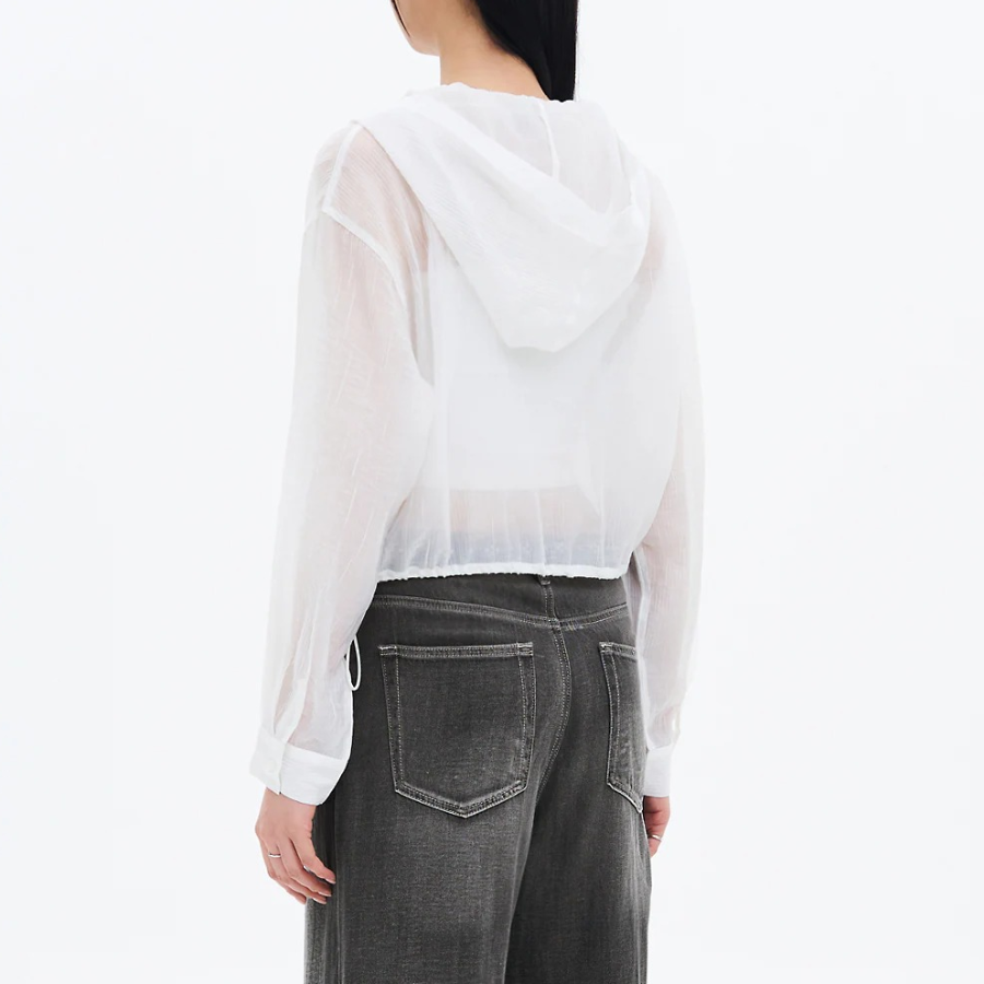 8 seconds Hood Long Sleeve Shirt — White