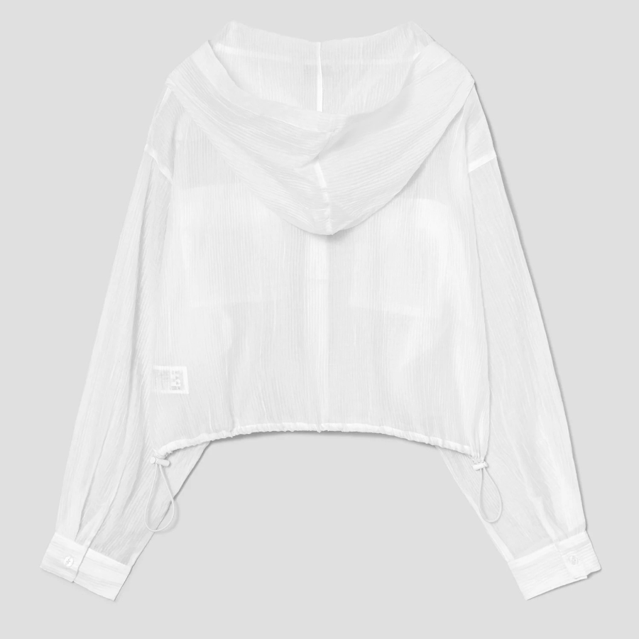 8 seconds Hood Long Sleeve Shirt — White