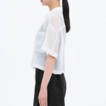 8 seconds Sheer Short Sleeve Shirt — White