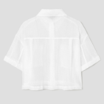 8 seconds Sheer Short Sleeve Shirt — White