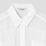 8 seconds Sheer Short Sleeve Shirt — White